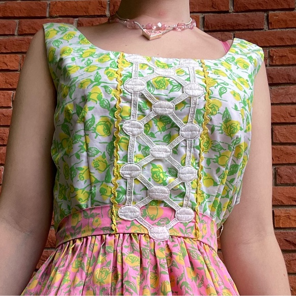 Vintage Lily Pulitzer floral colour block dress - Picture 6 of 16